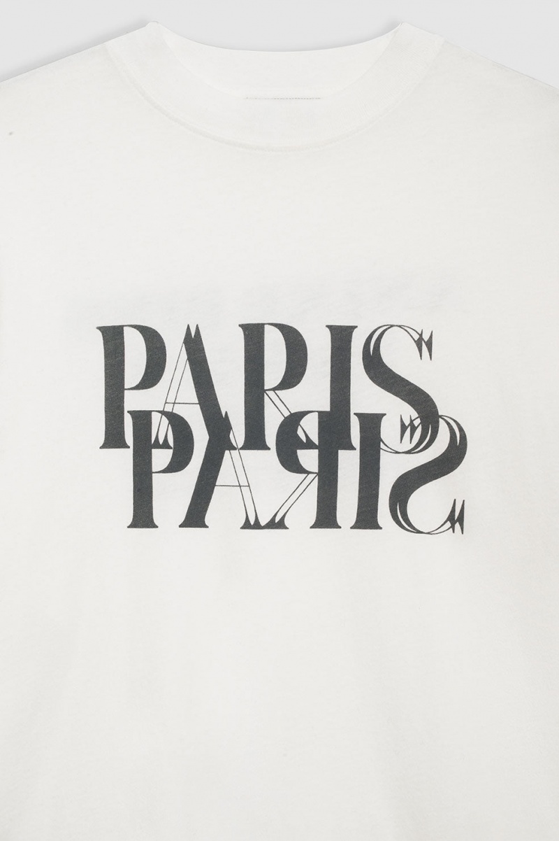 T Shirts Anine Bing Avi Paris Blanche Femme | AJH-1168760